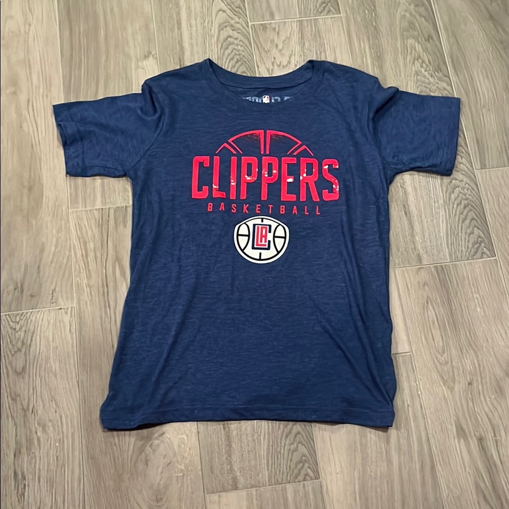 NBA Boys Blue and Red Los Angeles Clippers T-Shirt Size: M